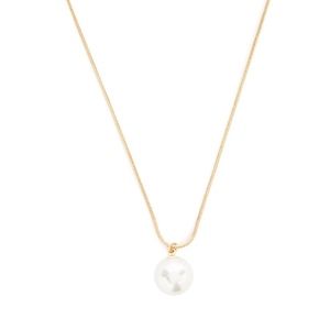 Faux Pearl Pendent Necklace